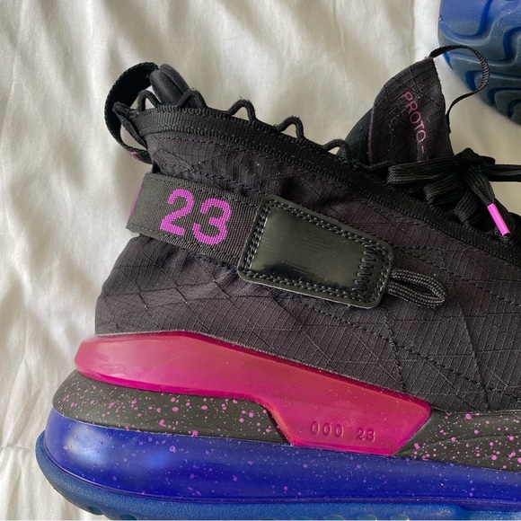 Nike Jordan Proto Max 720 Black Racer Blue Hyper Violet Sneakers - Picture 5 of 7